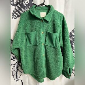 Oversized green American Eagle button up